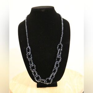 Faceted Hematite Beaded Necklace